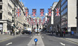 Union Flags are pictured in London on May 8, 2018. Today’s weather was again set to be sun...