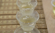 Green tee is seen at a Chinese tee manufacturers stand at the POLAGRA international trade...
