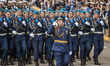 Military parade during the celebration of 9th May in Sevastopol, Ukraine, on May 9, 2018. 