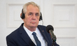 President of the Czech Republic Milos Zeman during the press conference with President of...