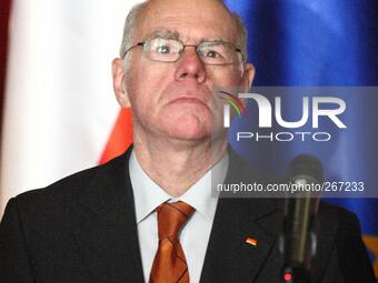 Gdansk, Poland 30th, September 2014
Joint meeting of the heads of Polish Sejm and the German Bundestag in Gdansk.
Pictured: Norbert Lammert...