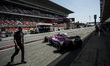 31 Esteban Ocon from France Force India F1 VJM11 leaving the box during the Spanish Formul...