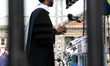 Actor and alumnus Chadwick Boseman delivers the keynote address at Howard University's com...