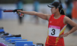 (141002) -- INCHEON, Oct. 2, 2014 () -- Gold medalist Chen Qian of China shoots during the...