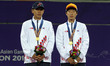 (141002) -- INCHEON, Oct. 2, 2014 () -- Gold medalists Kim Konghoon (R) and Kim Beomjun of...