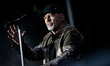 The italian rock singer and song-writer Vasco Rossi performing live at Olympic Stadium in...