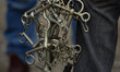 Horse bridles at  the 2014 Ballinasloe Horse Fair and Festival. . Ballinasloe, County Galw...
