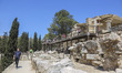 Knossos with the Minoan palace, the largest Bronze Age archaeological site on Crete island...
