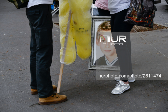 Families Of Road Traffic Victims Gathered In Front Of The National Assembly