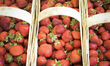 Strawberries in baskets are seen on sale in Warsaw, Poland on June 12, 2018. 