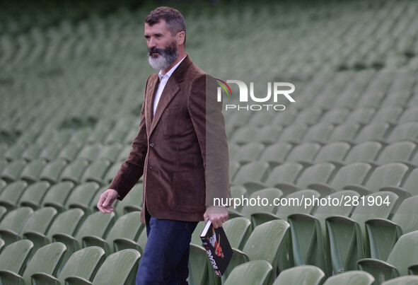 Former Republic of Ireland and Manchester football player, Roy Keane, presents a new publication of his autobiography, The Second Half, at A...