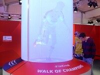 At Ban Josip Jelacic square trophy UEFA Champions League was shown to citizens and citizens were able to take pictures next to UEFA trophy....