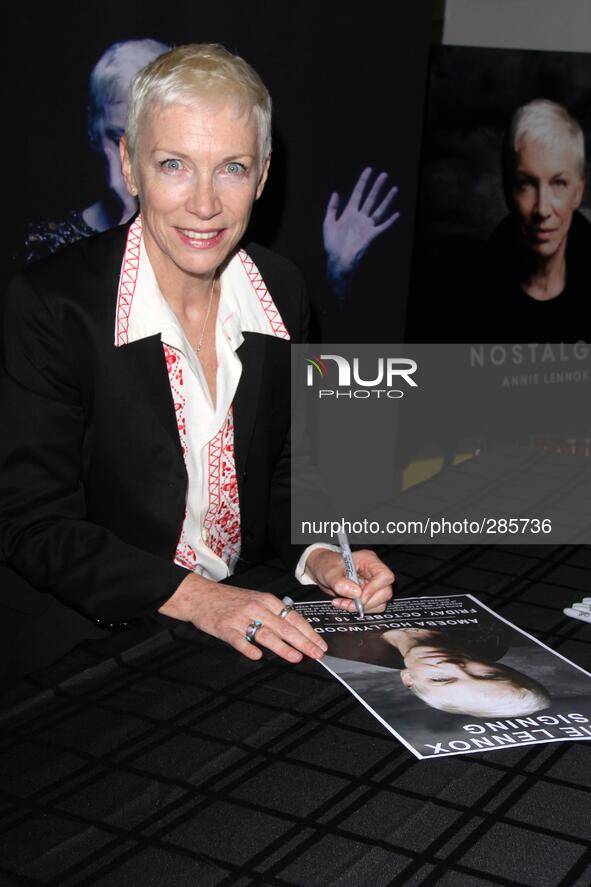 HOLLYWOOD - OCTOBER 10: Annie Lennox at Annie Lennox Signs "Nostalgia" on October 10 2014 in Hollywood, California.
