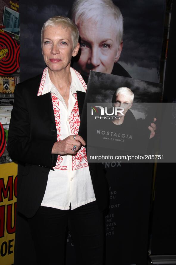 HOLLYWOOD - OCTOBER 10: Annie Lennox at Annie Lennox Signs "Nostalgia" on October 10 2014 in Hollywood, California.
