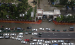 Residents of Dhaka city stuck in the flooded street in Dhaka, Bangladesh on June 25, 2018....