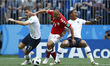 Group C France v Denmark - FIFA World Cup Russia 2018Martin Braithwaite (Denmark) between...