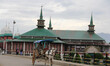Horse cart can be seen in front of  Jamia Masjid in Sopore, of District Baramulla, Jammu a...