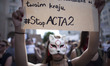 Protest against ACTA 2.0 in Warsaw in Warsaw on June 29, 2018. 