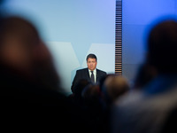 German Economy Minister Sigmar Gabriel attend a 'Wirtschaft fuer Morgen - Economy for Tomorrow' Panel discussion on October 14, 2014 in Berl...