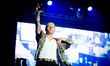 Benjamin Haggerty known by his stage name Macklemore performing live on stage in Rome at R...
