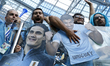 France v Uruguay - Quarter-finals FIFA World Cup Russia 2018Uruguay supporters with the p...