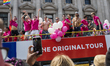 Hundreds of thousands of people have crowded in the streets of central London for the ci...
