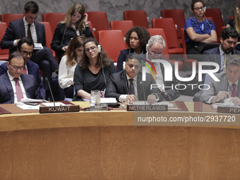 United Nations, New York, USA, July 11, 2018 -  Prime Minister of Curacao Eugene Rhuggenaath during the Security Council Meeting on Understa... by Luiz Rampelotto/NurPhoto