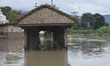 Heritage monument temples drown from flooded area overflowed from River affected due to in...