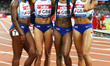 L-R Asha Philip, Bianca Williams, Imani Lansiquot and Shannon Hylton  of Great Britain and...