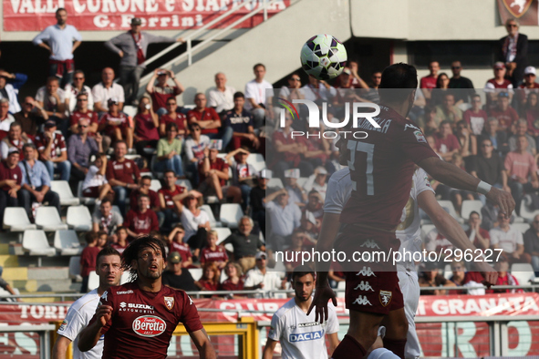 Torino forward Fabio Quagliarella (27) scores his goal and doesn't celebrate during the Serie A football match n.7 TORINO - UDINESE on 19/10...