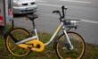 A bike of oBike is seen in the streets of Munich. oBike is a Singaporean stationless bicyc...