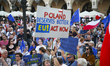 Few hundred people marched in a protest 'Europe do not let it go!' to demonstrate against...