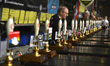 Visitors are seen at the CAMRA (Campaign for Real Ale) Great British Beer festival at Olym...