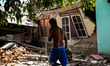A collapsed house after an earthquake hit on Sunday in North Lombok, Indonesia on Friday,...