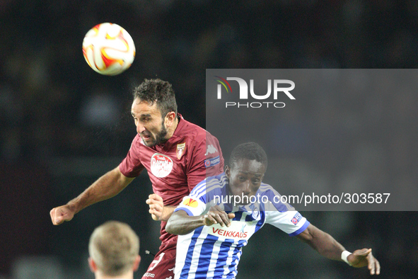Torino defender Cristian Molinaro (3) in action during the Uefa Europa League Group Stage football match n.3 TORINO - HELSINKI on 23/10/14 a...