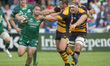 Caolin Blade of Connacht and Rob Miller of Wasps during the Pre Season friendly match betw...