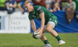 Rory Scholes of Connacht scores a try during the Pre Season friendly match between Connach...