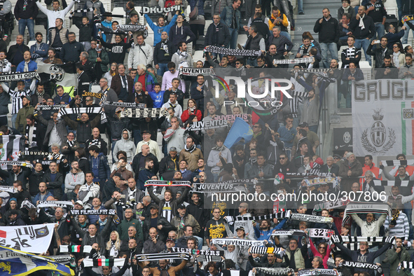 Juventus Supporters during the Serie A football match n.8 JUVENTUS - PALERMO on 26/10/14 at the Juventus Stadium in Turin, Italy.  