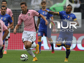 Palermo midfielder Franco Vazquez (20) in action during the Serie A football match n.8 JUVENTUS - PALERMO on 26/10/14 at the Juventus Stadiu...