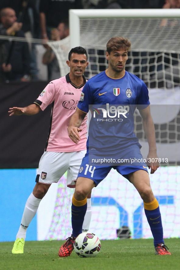 Juventus forward Fernando Llorente (14) in action during the Serie A football match n.8 JUVENTUS - PALERMO on 26/10/14 at the Juventus Stadi...