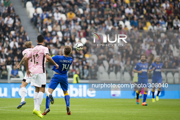 Fernando Llorente and Giancarlo Gonzalez during the Serie A match betweenJuventus FC and U.S Palermo at Juventus Stafium  on october 26, 201...