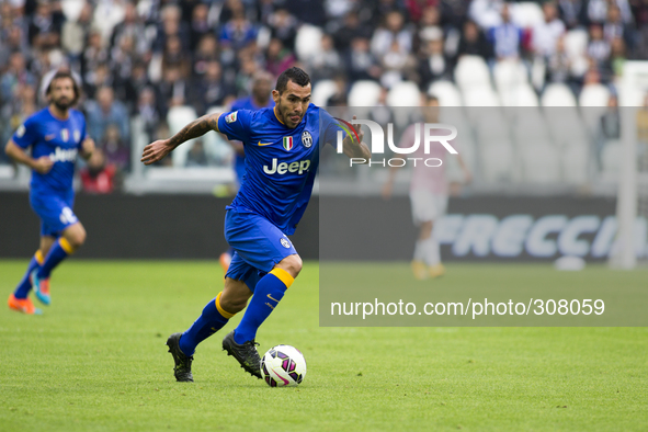  Action of Carlitos Teves during the Serie A match betweenJuventus FC and U.S Palermo at Juventus Stafium  on october 26, 2014 in Torino, It...