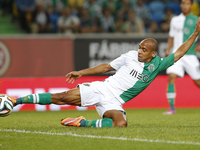 Sporting's midfielder Joao Mario secures the second goal for Sporting during the Portuguese League  football match between Sporting CP and C...