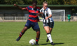 L-R Sue Kumanning of Queens Park Rangers Women and Millie Waud of Gillingham Ladiesduring...