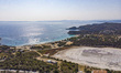 Aerial images of Ammouliani or Amouliani or Amoliani island in Greece. Ammouliani is a lit...