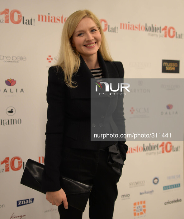 Urszula Grabowska-Ochalik, a Polish actrice, at the 10th Anniversary of the Magazine 'Miasto Kobiet' (the City of Women), organised in Crico...