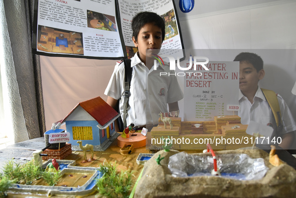 Students showcased their invention model in a science exhibition in Don Bosco School Guwahati, Assam, India on Friday, September 7, 2018. 