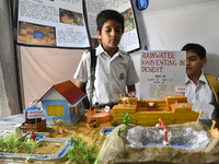 Students showcased their invention model in a science exhibition in Don Bosco School Guwahati, Assam, India on Friday, September 7, 2018. (