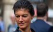 Sahra Wagenknecht before her speech. The faction leader of Die LINKE (the left) in the Ger...