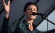 The faction leader of Die LINKE (the left) in the German Parliament (Bundestag) Sahra Wage...